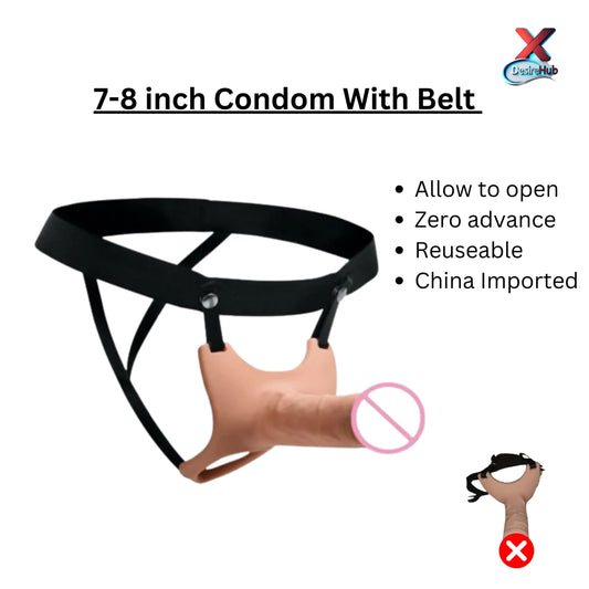7-8 inch Condom with Belt