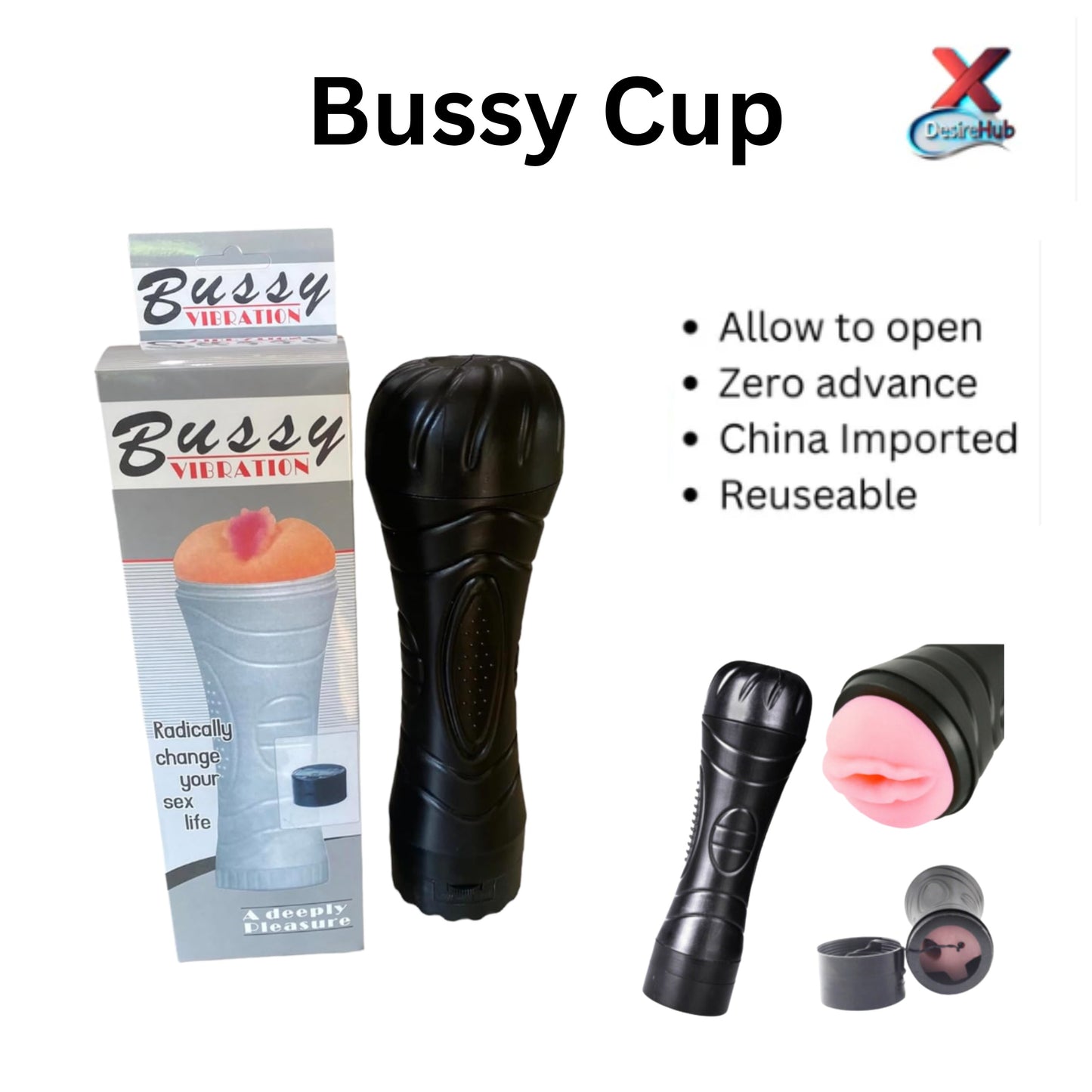 Buy Bussy Cup Pussy - Bussy Vibrations Realistic Adult Male Sex Toy Vagina Sex Cup 7 Vibrational Modes for Men Realistic Feeling Extra Tight Male Masturbator Pocket Stroker
